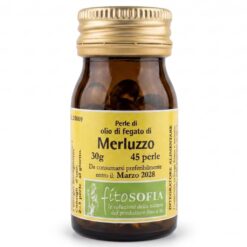 Confezione di Olio di Fegato di Merluzzo Fitosofia in perle, fonte di Vitamina D, Vitamina E e omega-3, 45 perle.