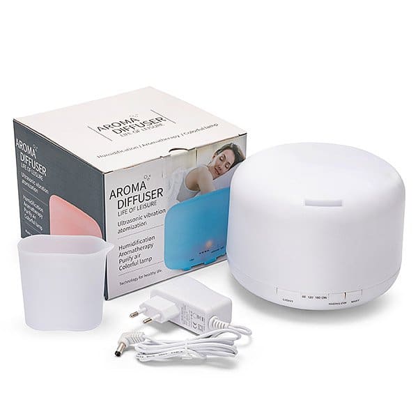 Airomé Diffusore Olio Essenziale Ad Ultrasuoni – 100/250 Ml, 8 Colori LED, Jasmine Medium