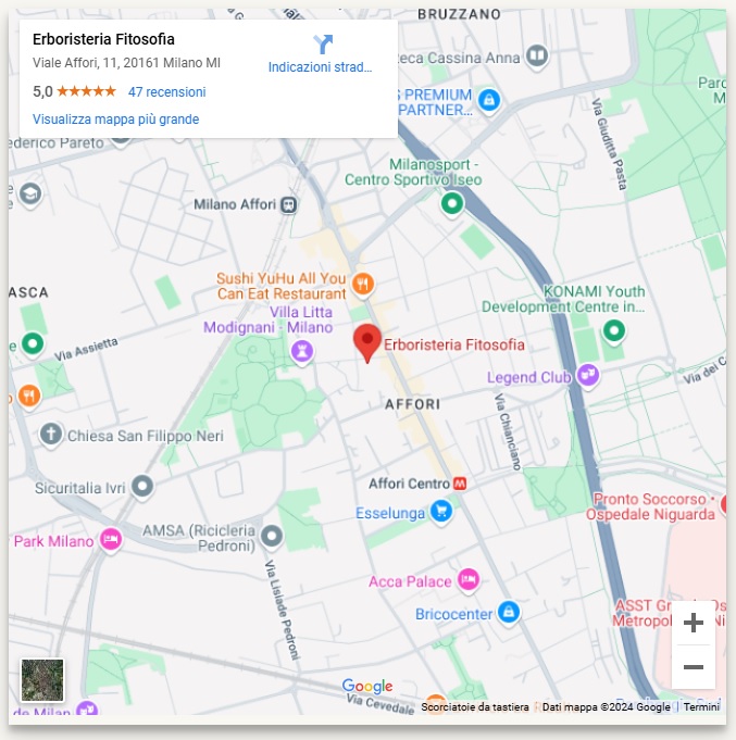 Come raggiungere l'erboristeria Fitosofia Mappa